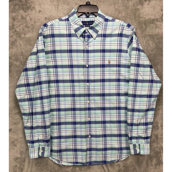 Ralph Lauren Men's Classic Fit Shirt XL Long Sleeve Multicolor Plaid Button‎ Up - Picture 1 of 9